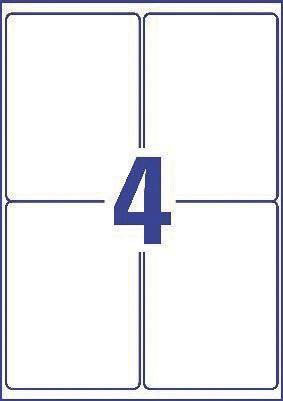 Avery L4774-20 ultra-sterke etiketten ft 99,1 x 139 mm (b x h), 80 etiketten, wit