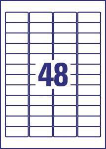 Avery L6145-20 NoPeel etiketten ft 45,7 x 25,4 mm (b x h), 800 etiketten, wit