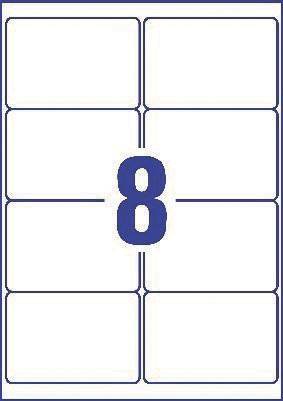 Avery L7565-25 verzendetiketten ft 99,1 x 67,7 mm (b x h), 200 etiketten, transparant