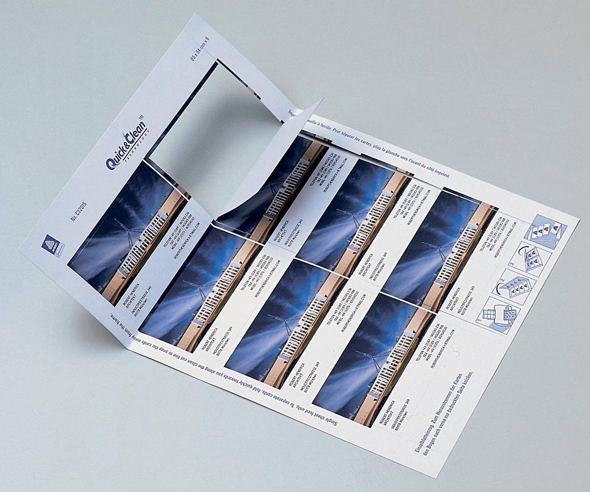 AVERY visitekaarten voor inkjet Quick&Clean  mat, 200 kaartjes, 260 g/m²