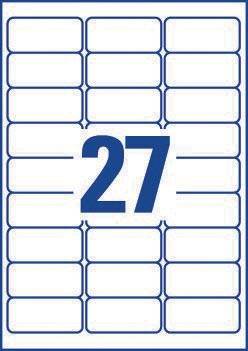 AVERY Zelfklevende badge ft 63,5 x 29,6 mm, doos van 540 stuks, wit