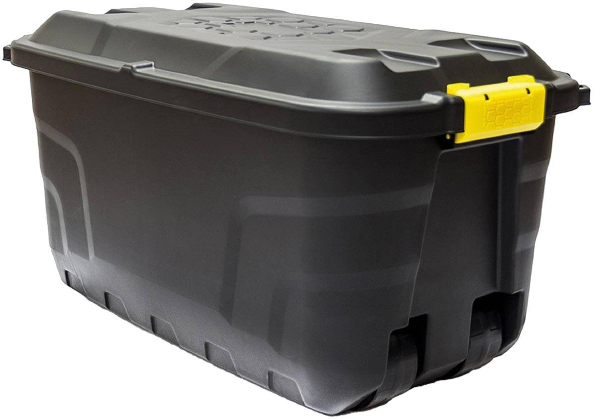 Bankers Box opbergdoos op wieltjes 75 liter, zwart