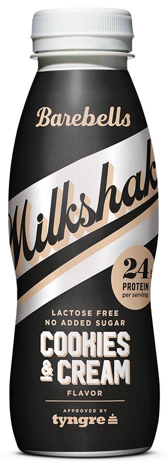 Barebells milkshake Cookies & Cream, 33 cl, pak van 8 stuks