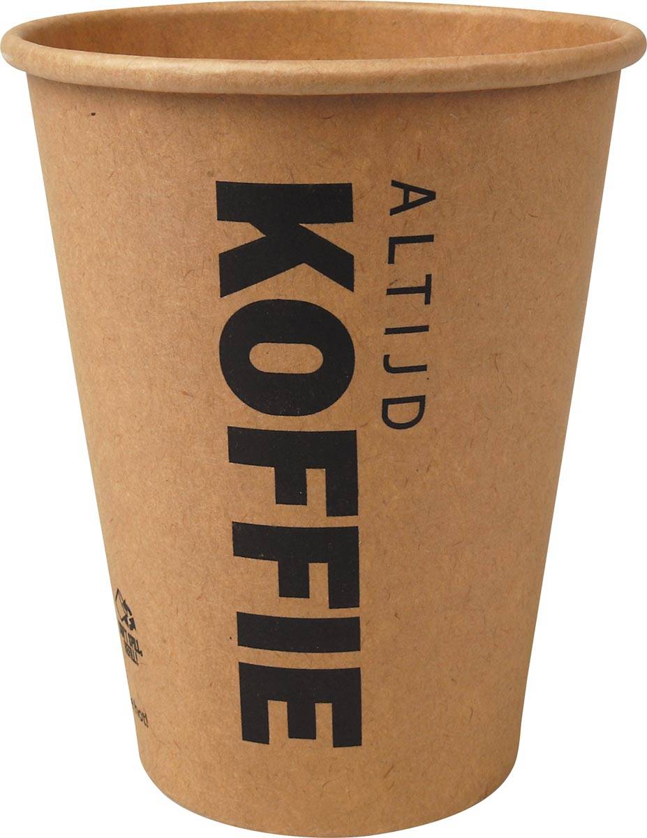 Beker uit karton (altijd koffie), 300 ml, diameter 90 mm, pak van 50 stuks