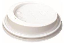 Bekerdeksel D70,3 mm, wit, pak van 10x100 stuks