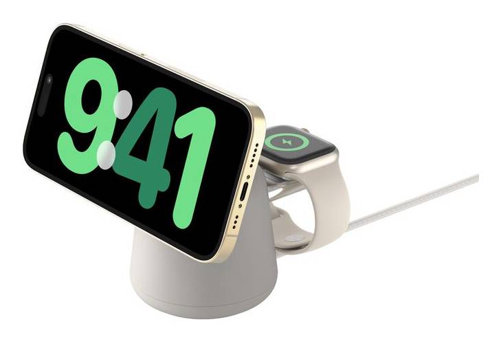 Belkin BoostCharge Pro Hoofdtelefoons, Smartphone, Smartwatch Houtskool AC Draadloos opladen Snel opladen Binnen