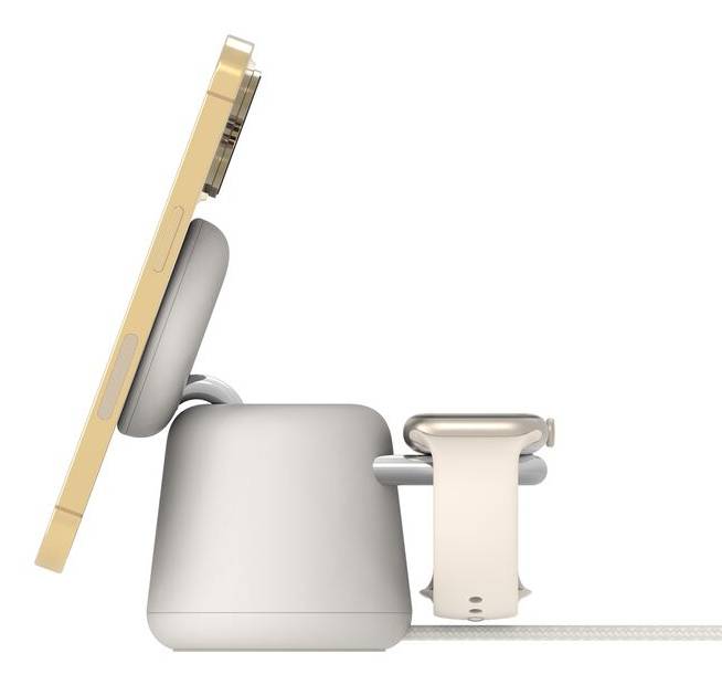 Belkin BoostCharge Pro Hoofdtelefoons, Smartphone, Smartwatch Houtskool AC Draadloos opladen Snel opladen Binnen