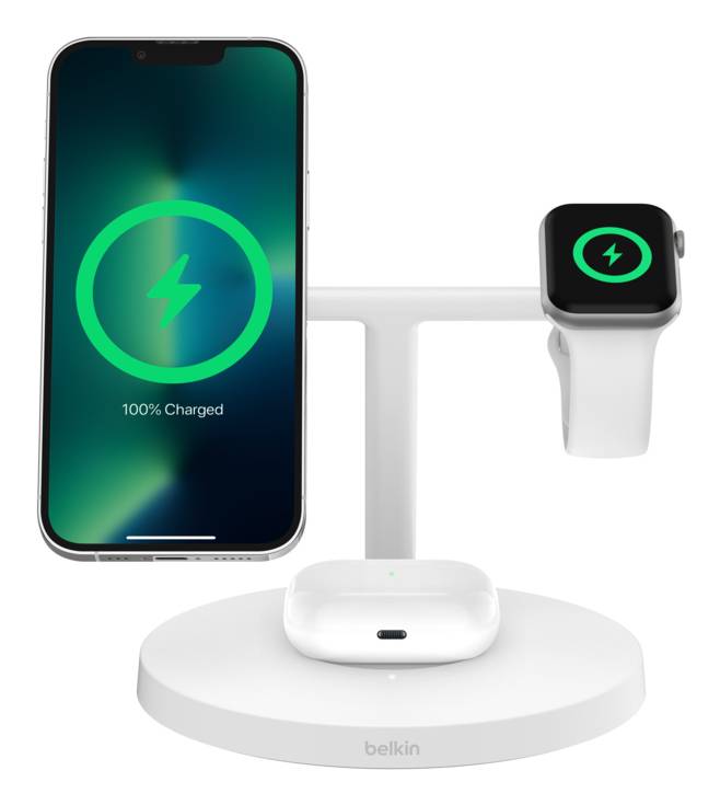 Belkin BoostCharge Pro Hoofdtelefoons, Smartphone, Smartwatch Zwart USB Draadloos opladen Snel opladen Binnen