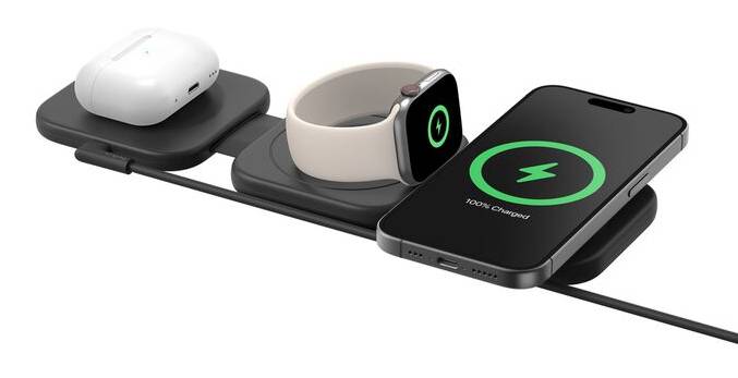 Belkin BoostCharge Pro Hoofdtelefoons, Smartphone, Smartwatch Zwart AC, USB Draadloos opladen Snel opladen Binnen