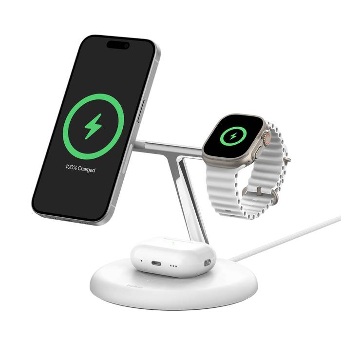 Belkin BoostCharge Pro Smartphone Wit AC Draadloos opladen Snel opladen Binnen