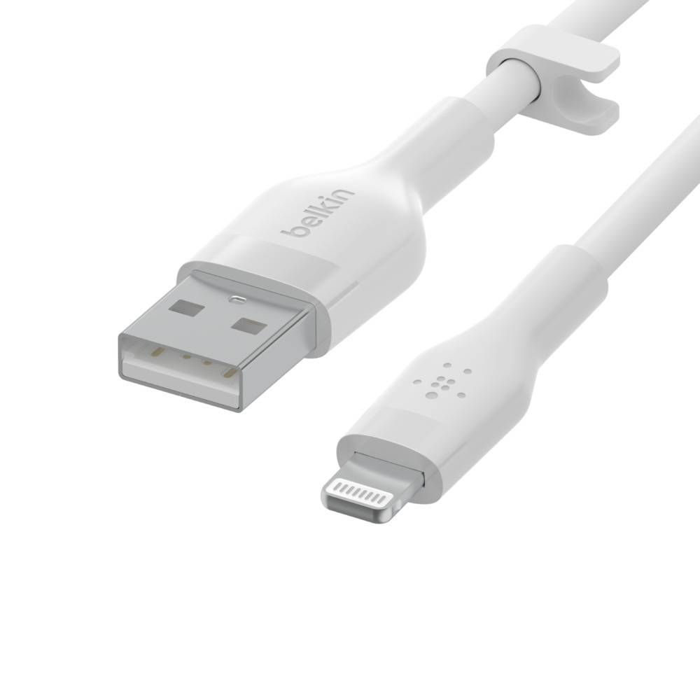 Belkin Cbl Scicone USB-A LTG 2M blc Wit