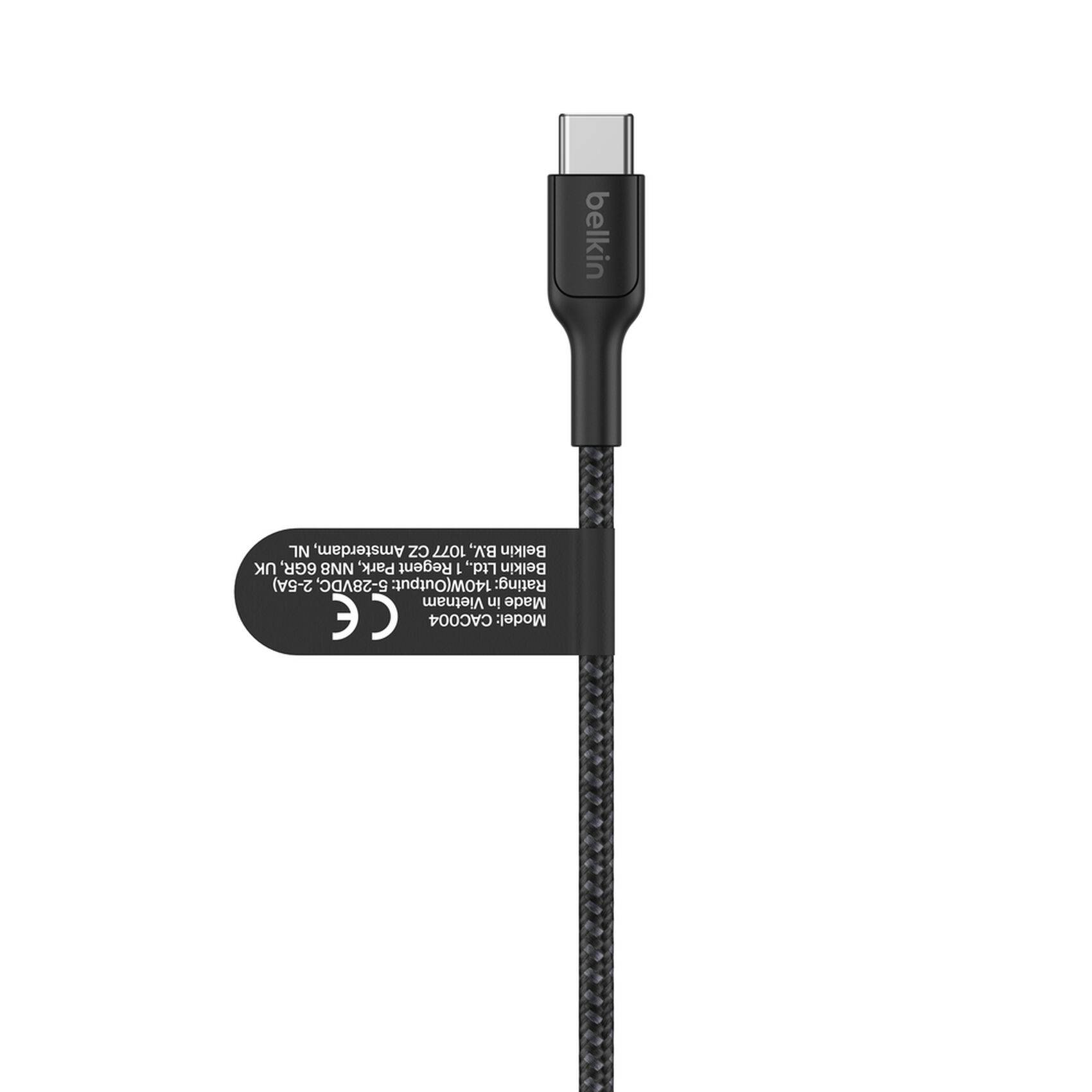 Belkin CAC004HQ1.5MBK USB-kabel USB 2.0 1,5 m USB C 2 x USB C Zwart