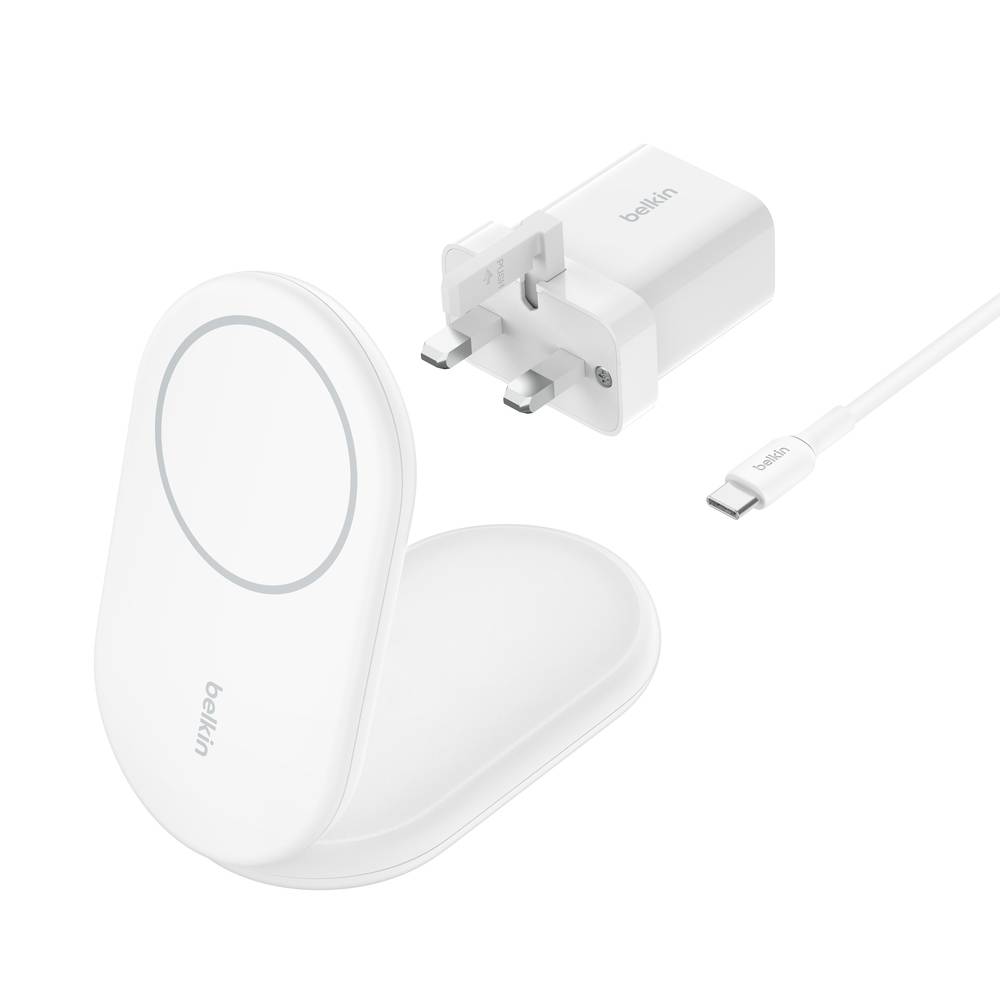 Belkin BoostCharge Hoofdtelefoons, Smartphone Wit USB Draadloos opladen Snel opladen Binnen