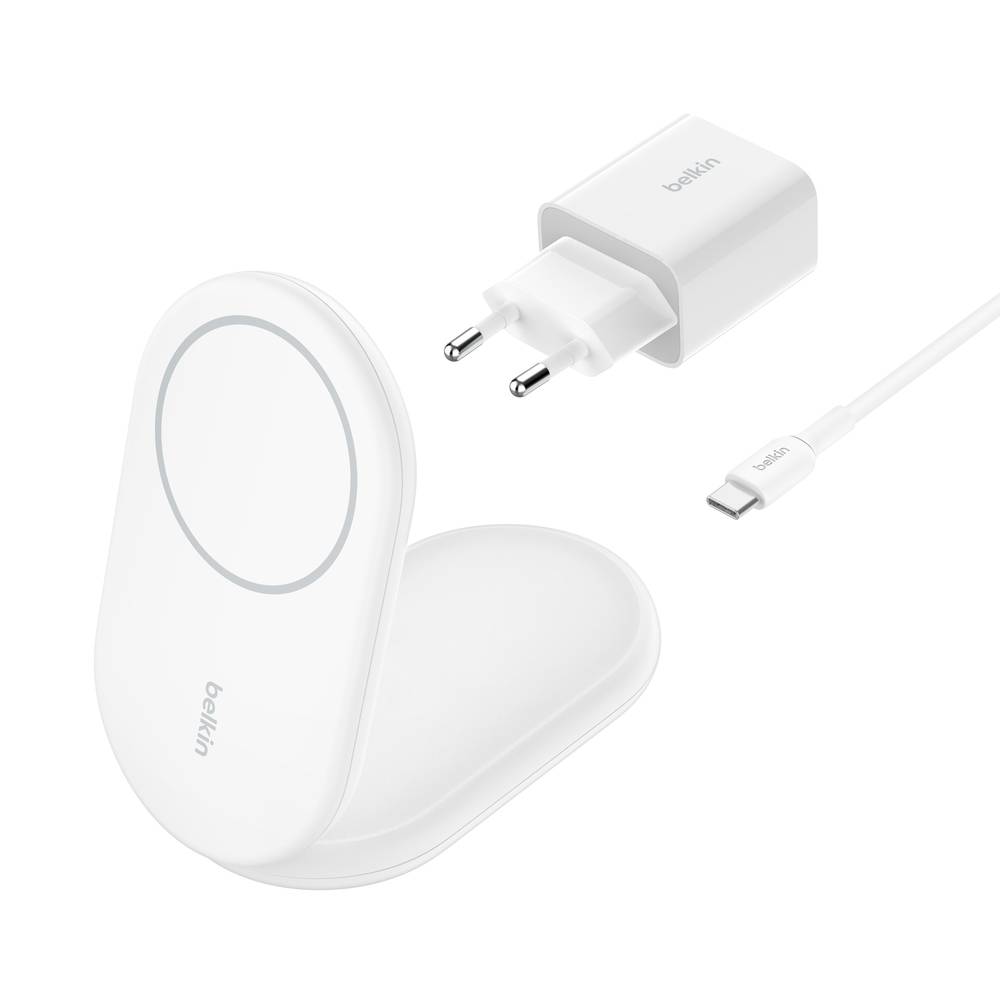 Belkin BoostCharge Hoofdtelefoons, Smartphone Wit USB Draadloos opladen Snel opladen Binnen