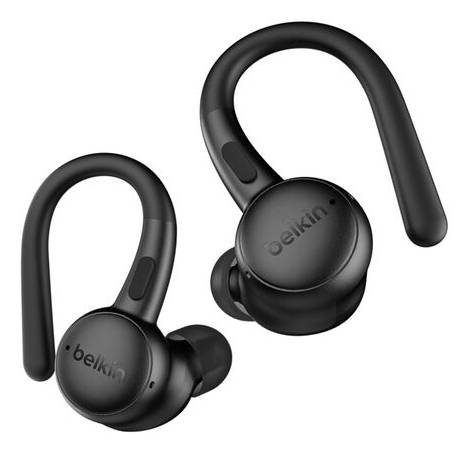 Belkin SoundForm ActiveFit Headset Bedraad en draadloos oorhaak Oproepen/muziek USB Type-C Bluetooth Zwart