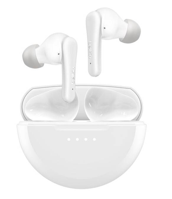 Belkin SoundForm Rhythm Headset Bedraad en draadloos In-ear Oproepen/muziek USB Type-C Bluetooth Wit