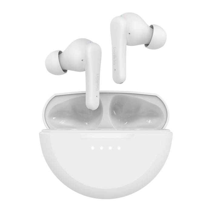 Belkin SoundForm Rhythm Hoofdtelefoons Draadloos In-ear Oproepen/muziek Micro-USB Bluetooth Wit