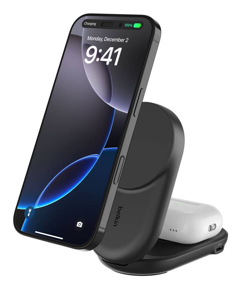 Belkin Qi2 Fitness tracker, Hoofdtelefoons, Smartphone, Smartwatch Wit USB Draadloos opladen Snel opladen Binnen