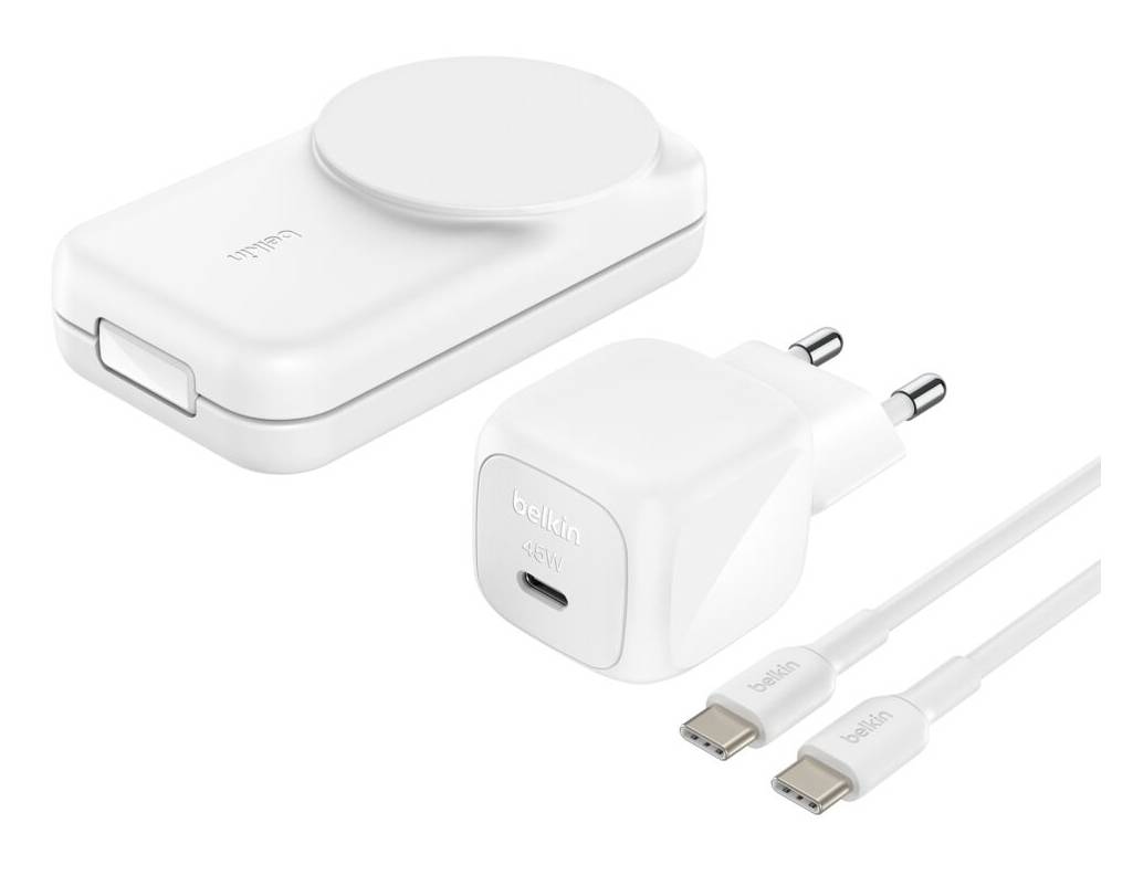 Belkin Qi2 Fitness tracker, Hoofdtelefoons, Smartphone, Smartwatch Wit USB Draadloos opladen Snel opladen Binnen