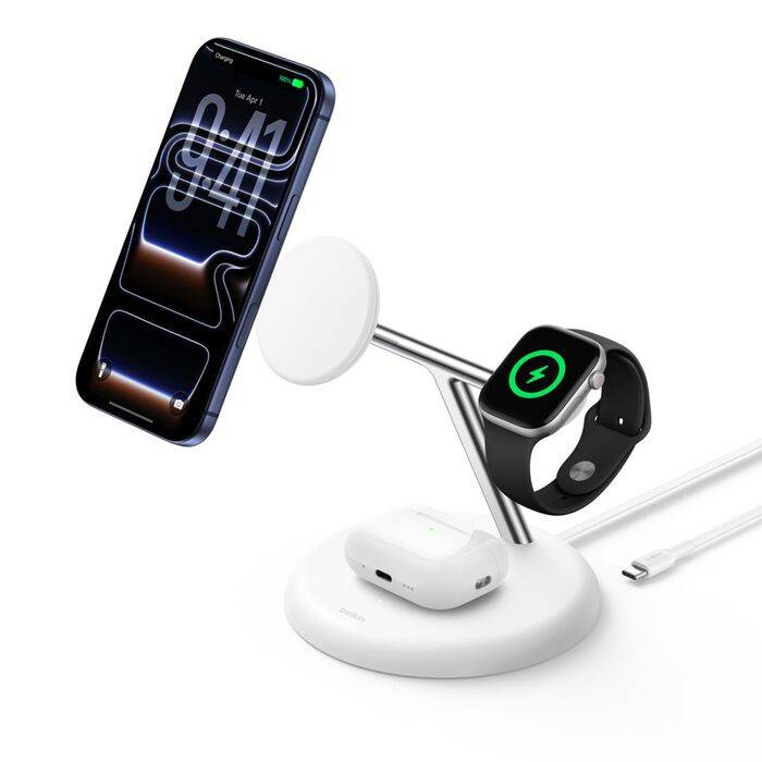 Belkin UltraCharge Smartphone, Smartwatch Zwart AC Draadloos opladen Snel opladen Binnen