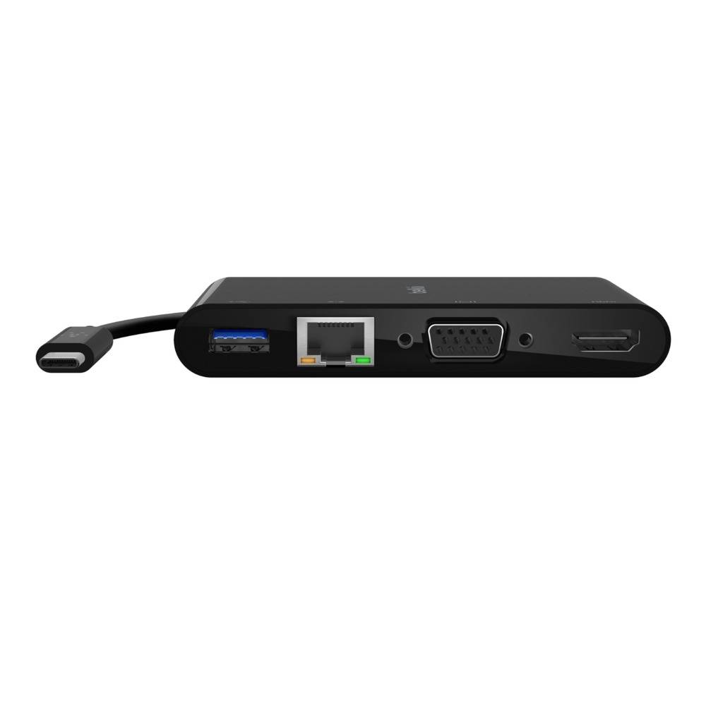 Belkin AVC005BTBK laptop dock & poortreplicator Bedraad USB 3.2 Gen 1 (3.1 Gen 1) Type-C Zwart