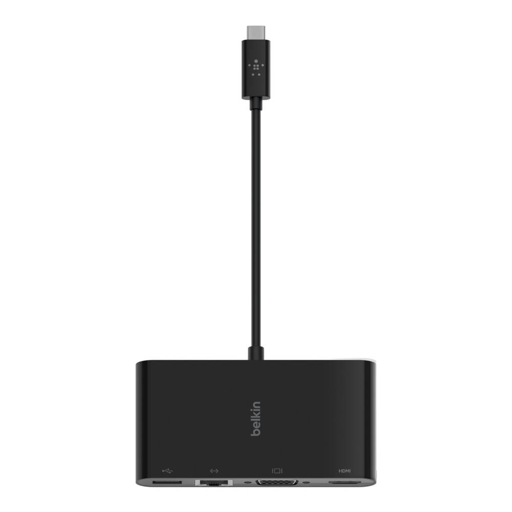Belkin AVC005BTBK laptop dock & poortreplicator Bedraad USB 3.2 Gen 1 (3.1 Gen 1) Type-C Zwart