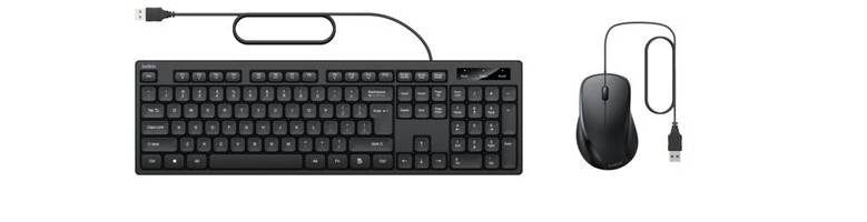 Belkin BBZ014TT toetsenbord Inclusief muis Universeel USB AZERTY Engels Zwart