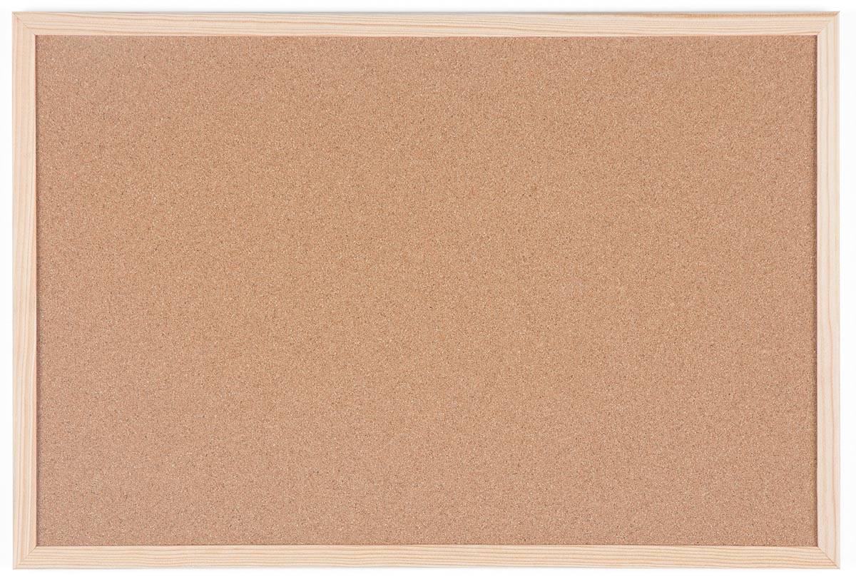 Bi-Office kurkbord met houten kader, ft 40 x 60 cm