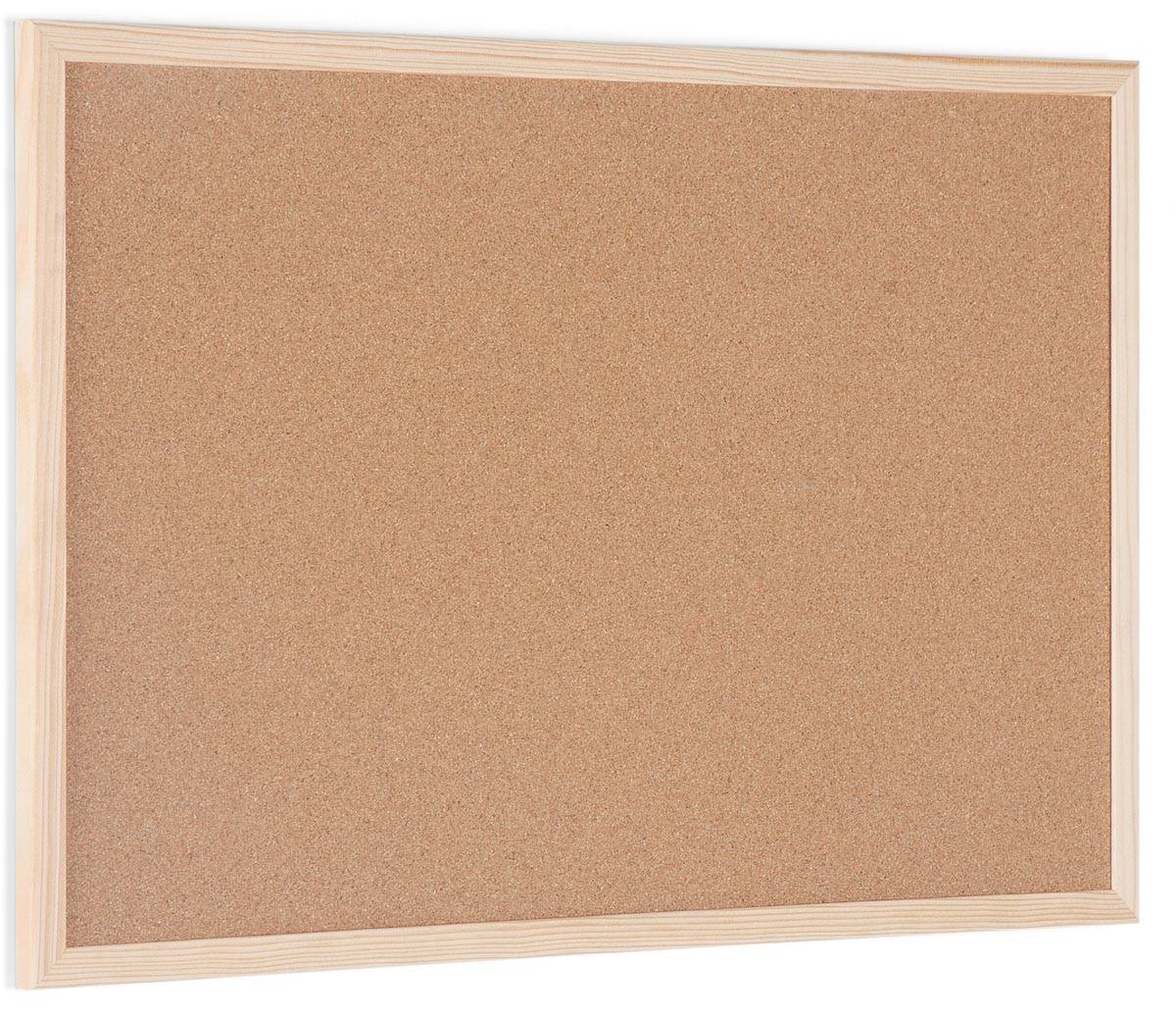 Bi-Office kurkbord met houten kader, ft 40 x 60 cm