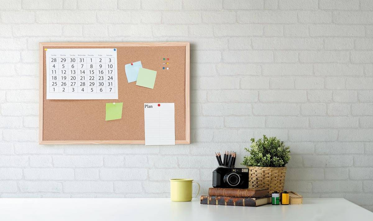 Bi-Office kurkbord met houten kader, ft 40 x 60 cm