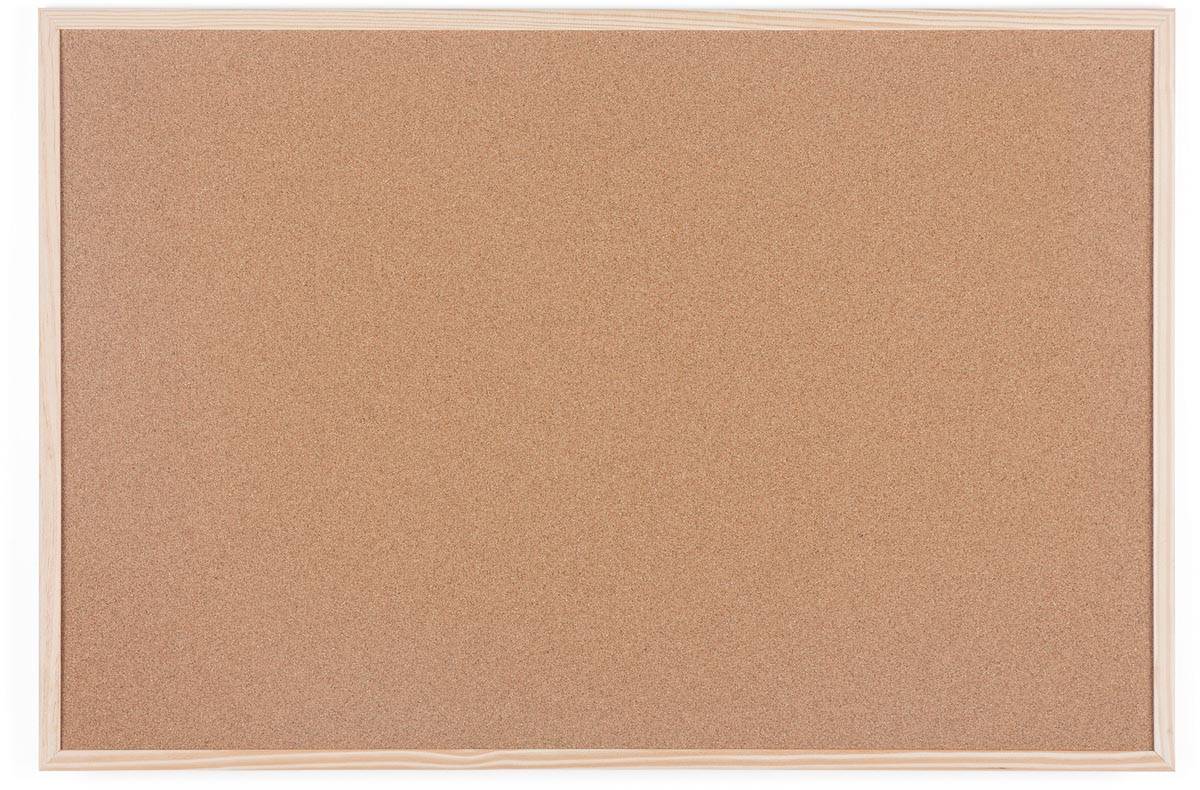 Bi-Office kurkbord met houten kader, ft 60 x 90 cm