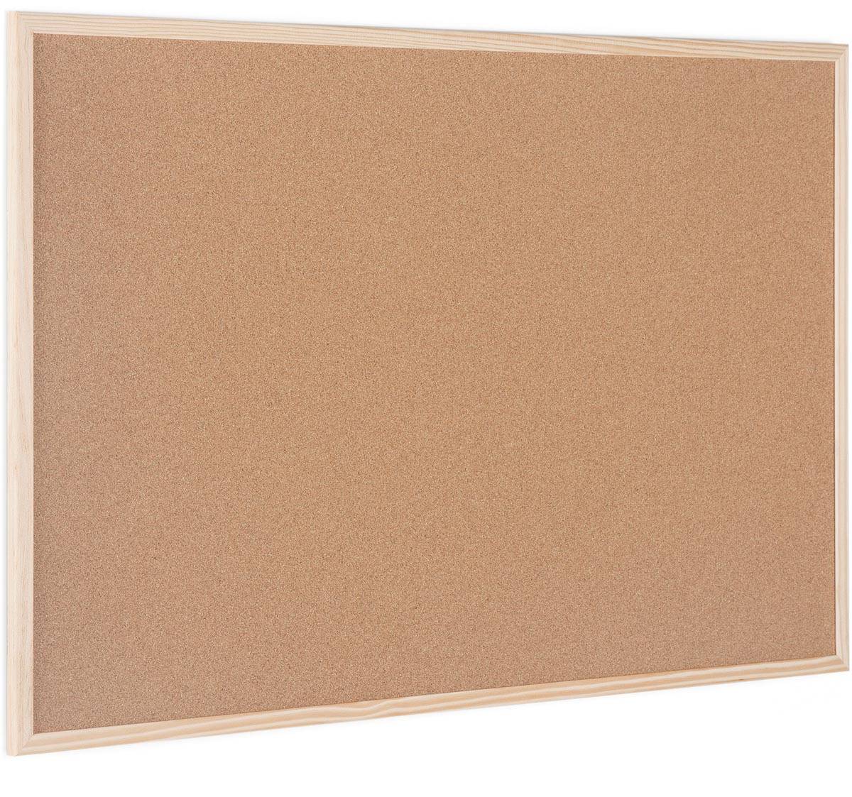 Bi-Office kurkbord met houten kader, ft 60 x 90 cm