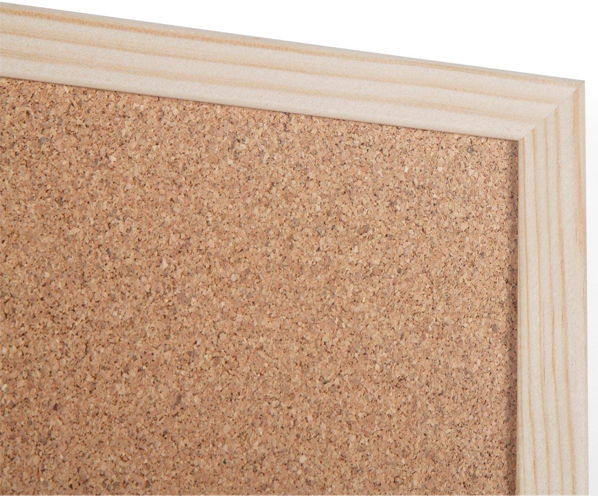 Bi-Office kurkbord met houten kader, ft 60 x 90 cm
