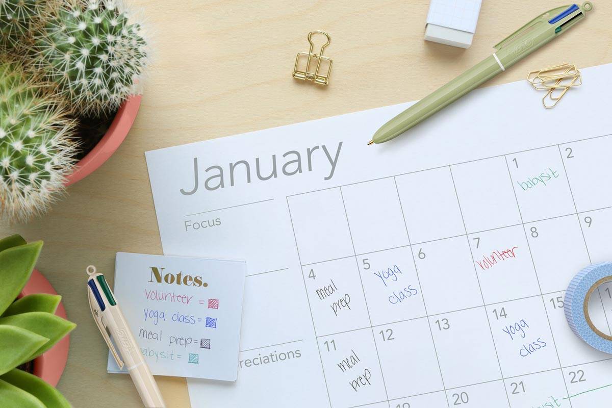 Bic 4-kleurenbalpen Mineral Tones, display van 30 stuks, assorti