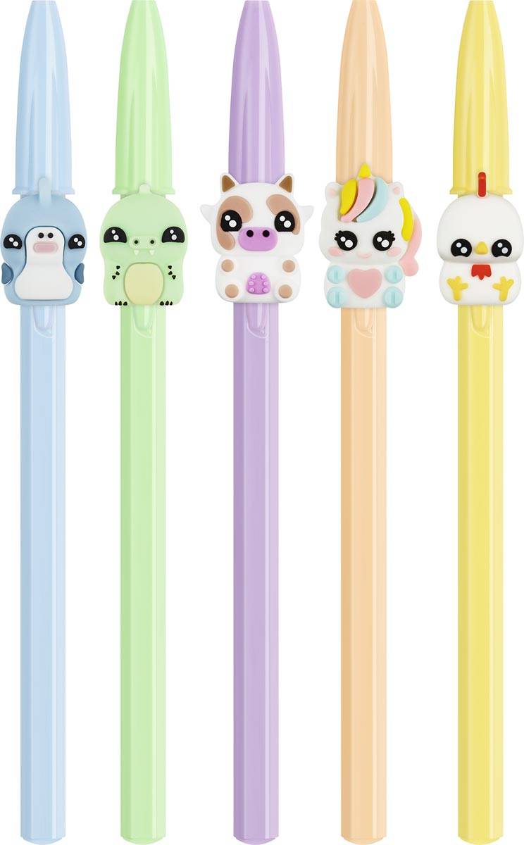 Bic balpen Cristal Medium pastel figurines, doos van 20 stuks, assorti