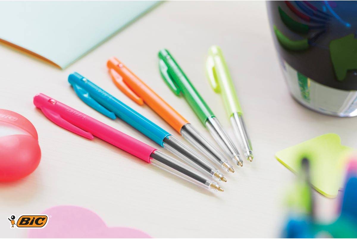 Bic balpen M10 Clic Colors doos van 50 stuks
