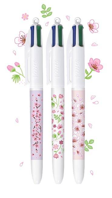 Bic Colours Décor Limited Edition 4-kleurenbalpen, medium, klassieke inktkleuren