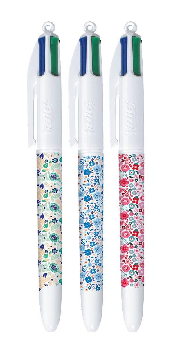 Bic Colours Décor Limited Edition 4-kleurenbalpen, medium, klassieke inktkleuren