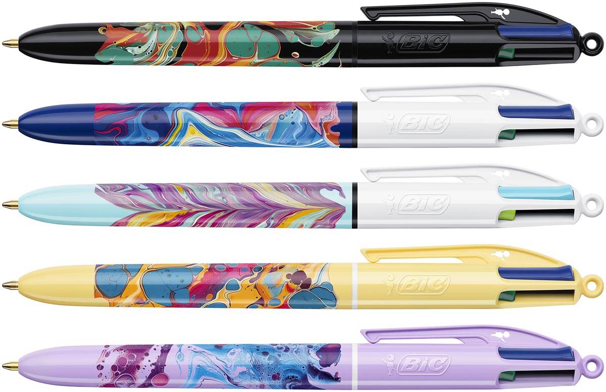 BIC Colours Hydro Purple 4-kleurenbalpen, medium