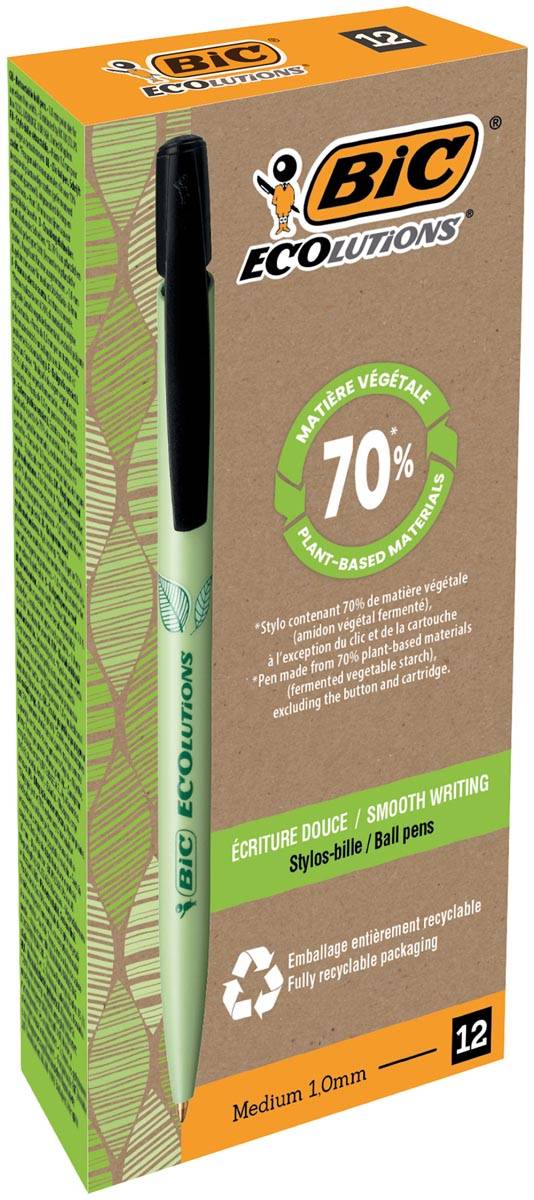 Bic Media Clic Bio-based Ecolutions balpen, zwart