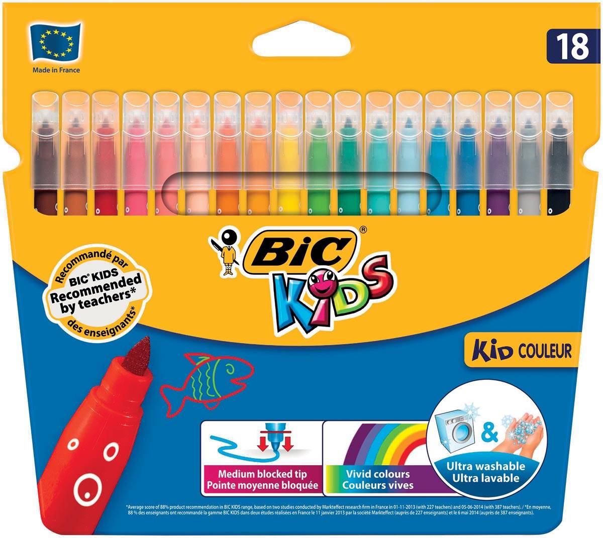 Bic viltstift Kid Couleur 18 stiften