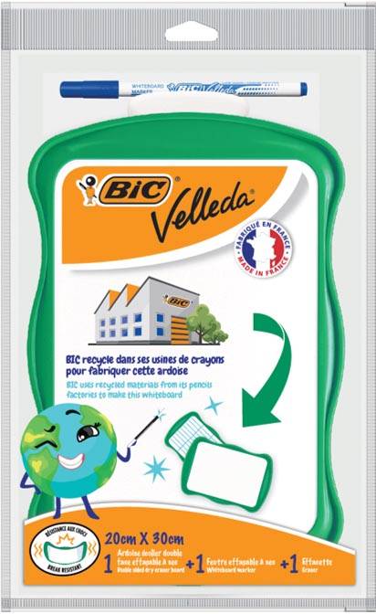 Bic whiteboard Velleda 20 x 30 cm, gerecycleerd
