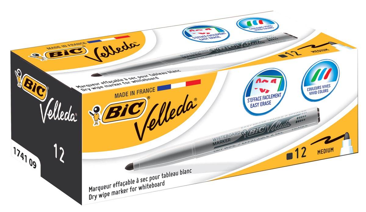 Bic whiteboardmarker Velleda 1741 zwart
