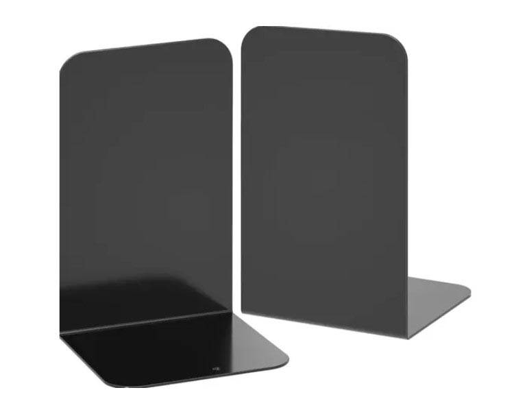 Boekensteun zwart, set van 2 stuks