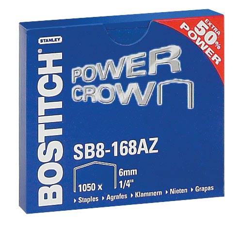 Bostitch nietjes voor B8R, B8HC, B8E, B8HDP en B8P, doos van 1.050 nietjes SB8-168E (6 mm)
