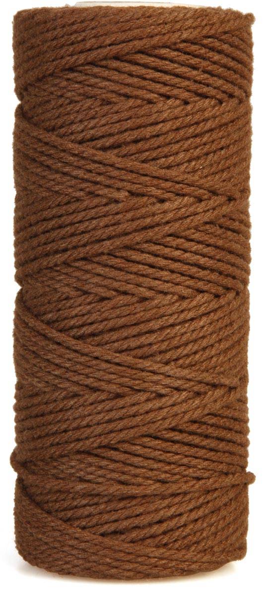 Bouhon macramétouw 200 g, ca.130 m, dikte: 2 mm, donkerbruin