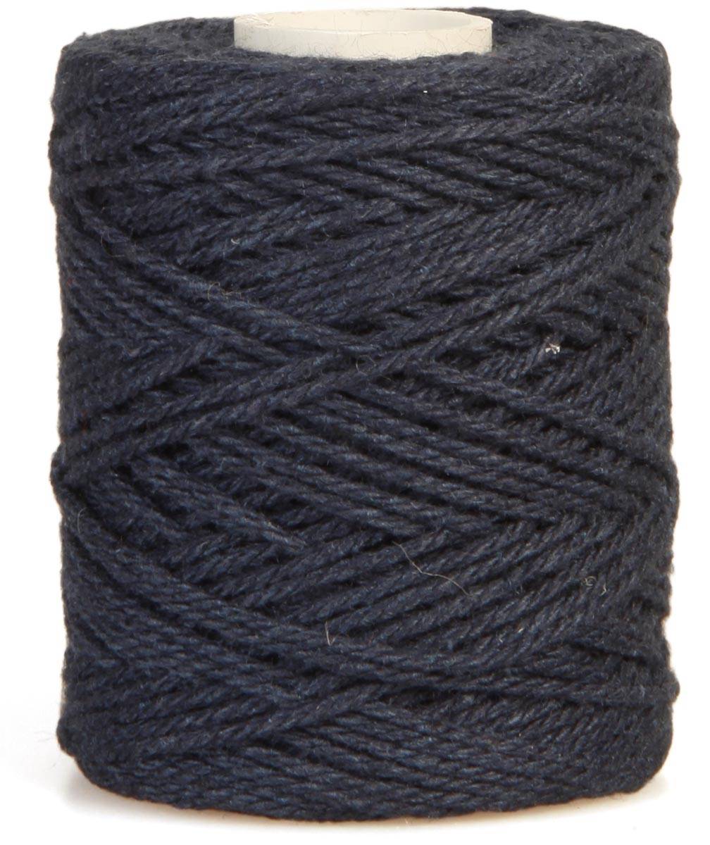 Bouhon macramétouw 50 g, ca. 65 m, dikte: 1 mm, donkerblauw
