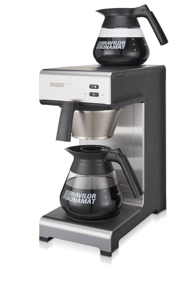 Bravilor Bonamat filterkoffieapparaat Mondo met 2 glazen koffiekannen