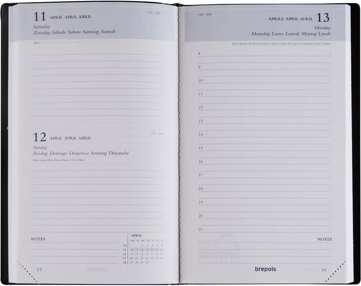 Brepols agenda Breform Seta 6-talig, blauw, 2026