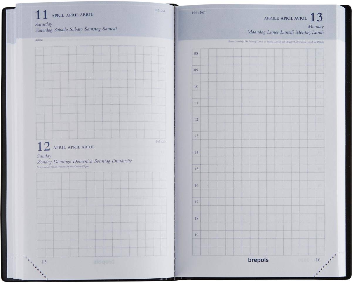 Brepols agenda Building Seta 6-talig, blauw, 2026